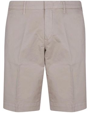 Fay Korte Broeken ,Katoen Chino Slim Fit Short - Grijs