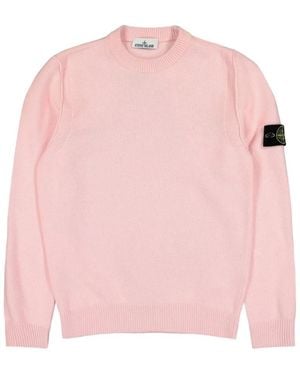 Stone Island Round-Neck Knitwear - Pink