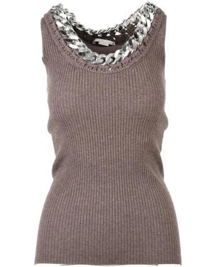 Stella McCartney Ärmellose Tops - Braun