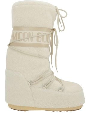 Moon Boot Schoenen ,Polyester Icon Fleece Snow Boots - Naturel