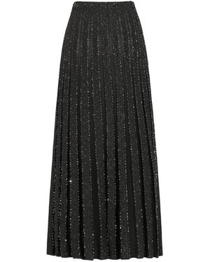D.exterior Knit Maxirock Mit Mikro-Pailletten - Schwarz