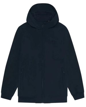 Lyle & Scott Tonal Fleece Back Zip-Through Jacket - Blue