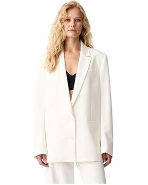 Patrizia Pepe Jassen ,Wit ,Polyester Single-Breasted Blazer