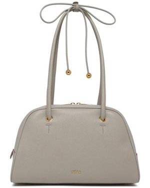 Furla Tassen ,Grijs ,Leer Bowling Handtas