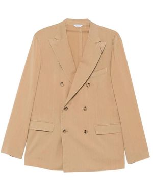 Boglioli Jassen ,Wol Double-Breasted Peak-Lapel Blazer - Naturel