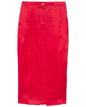 KHAITE Rokken ,Rood ,Rode Hoge Taille Rok Met Zakken