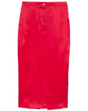 KHAITE Rokken ,Rood ,Rode Hoge Taille Rok Met Zakken