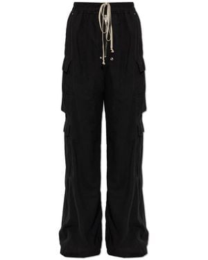 Rick Owens Broeken ,Zwart ,Katoen Double Cargo Jumbo Belas