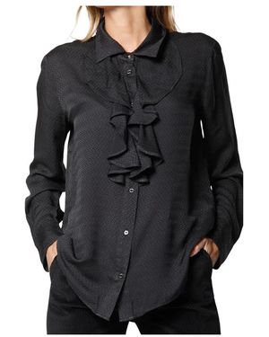 Mason's Viscose En Zijden Chemise - Zwart
