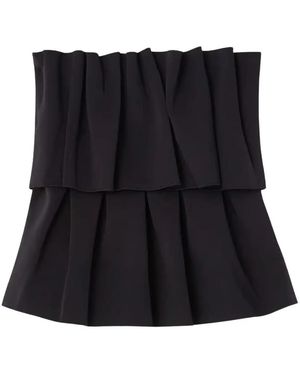 Dagmar Tops ,Zwart ,Nylon Pearl Button Top