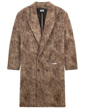 Gcds Double-Breasted Coats - Brown