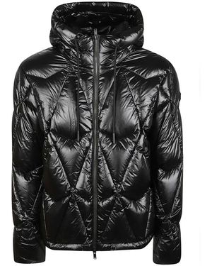 Moose Knuckles Jassen ,Zwart ,Leer Iceberg Quilt Down Jacket