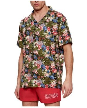 BOSS Short Sleeve Shirts - Rosso