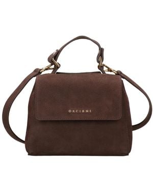 Orciani Suede Shoulder Bag - Braun