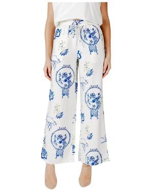 Ichi Wide Trousers - Blue