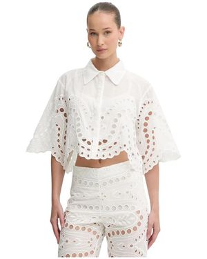Charo Ruiz Overhemden ,Wit ,Katoen Storm Shirt