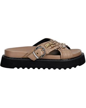 Pinko Schoenen ,Bruin ,Leer Kate 09 Sandaal