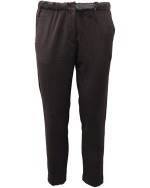 White Sand Slim-Fit Trousers - Negro