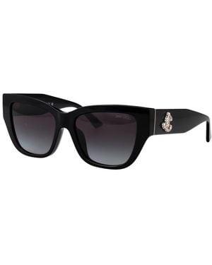 Jimmy Choo Stijlvolle Zonnebril Met Blauwe Montuur - Zwart
