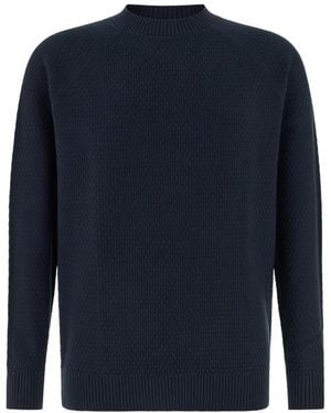 BOGGI Katoenen Ronde Hals - Blauw