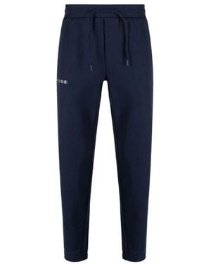 EA7 Broeken ,Blauw ,Logo Print Trainingsbroek