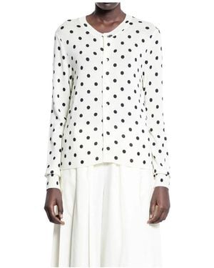 Comme des Garçons Polkadot Jacquard Gebreide Trui - Wit