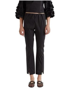 MEIMEIJ Cropped Trousers - Black
