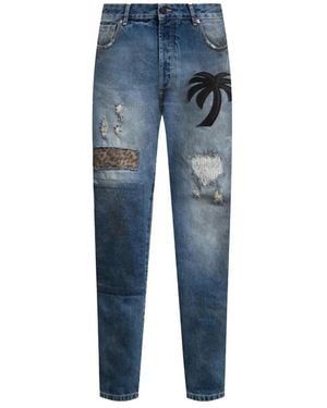 Palm Angels Slim-Fit Jeans - Blue