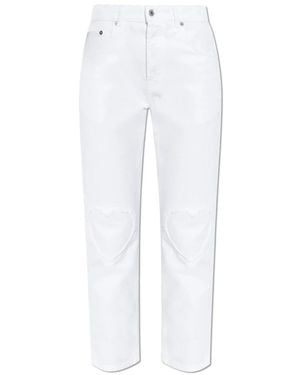 Moschino Cropped Jeans - White