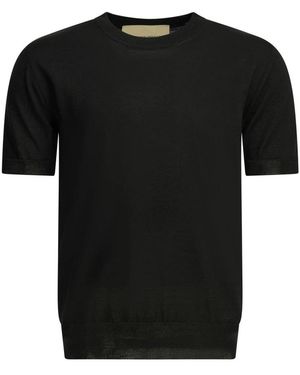 Valentino Kurzarm-Strickpullover - Schwarz