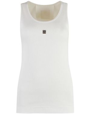 Givenchy Geripptes baumwolltanktop - Weiß