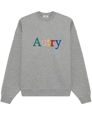Autry Hoodies & Sweatvesten ,Grijs ,Katoen 120D Jersey Sweatshirt