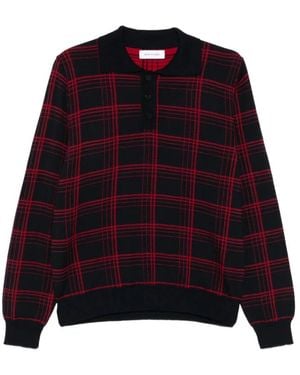 Ernest W. Baker Kariertes Polo-Neck-Sweater - Blau
