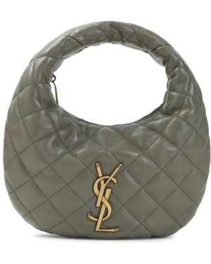 Saint Laurent Icarino Mini Hobo Bag - Grijs