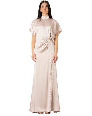 ACTUALEE Kleedjes ,Elegant Jurk - Naturel