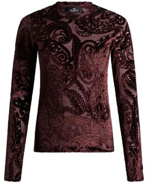 Etro Round-Neck Knitwear - Marrón