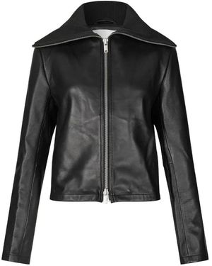 Samsøe & Samsøe Jassen ,Zwart ,Leer Sashira Jacket 15823 W