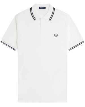 Fred Perry Schwarz Weiß Polo Doppelstreifen