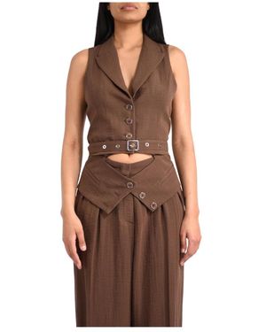 SIMONA CORSELLINI Vests - Marrón