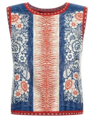 Roberto Cavalli Sleeveless Tops - Blue
