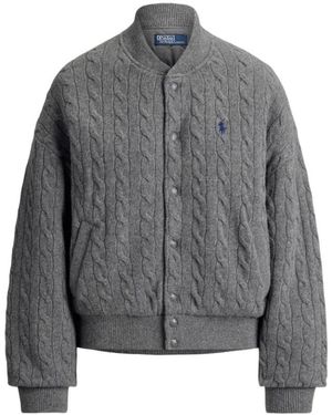 Ralph Lauren Truien & Vesten ,Grijs ,Katoen Bomberjack