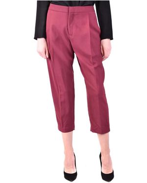Elisabetta Franchi Cropped Trousers - Red
