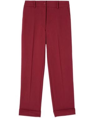 Oltre Cropped Trousers - Rojo