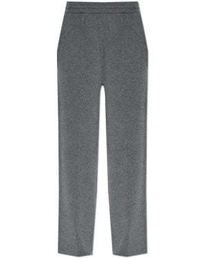Lanvin Broeken ,Grijs ,Wol Rechte Broekspijpen