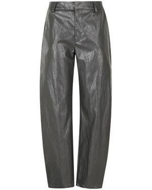 FEDERICA TOSI Leather Trousers - Gris