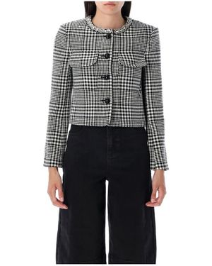 Self-Portrait Tweed Jackets - Black