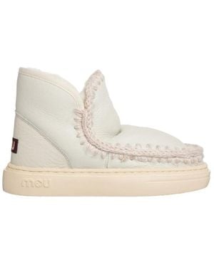 Mou Gemütliche Eskimo Leder Sneakers - Natur