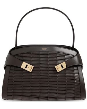 Ferragamo Hug Ledertasche - Schwarz