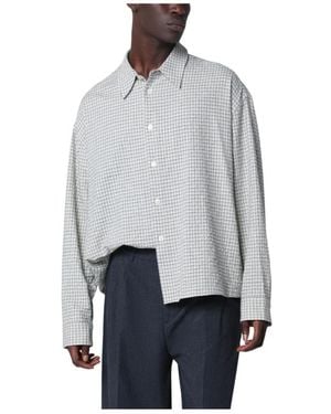 Studio Nicholson Overhemden ,Grijs ,Katoen Nostra Long Sleeve Shirt