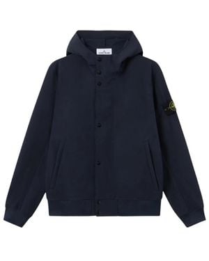 Stone Island Rain Jackets - Azul